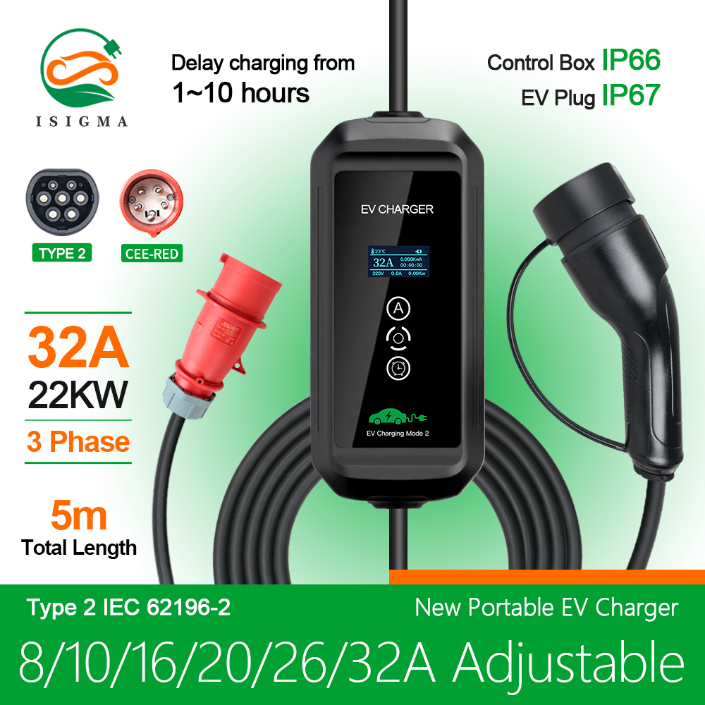 EV Charger 22kw 3 Phase Type 2 - Ev Charger Type 2 22Kw 32A 3 Phase 评论和价格