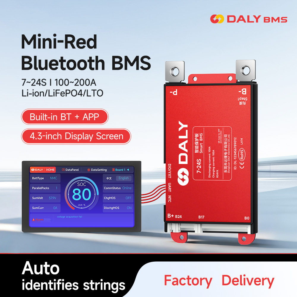 Daly Smart BMS 4.3LCD Polegada - Smart Bms 24S 200A Bluetooth Lifepo4 评论和价格